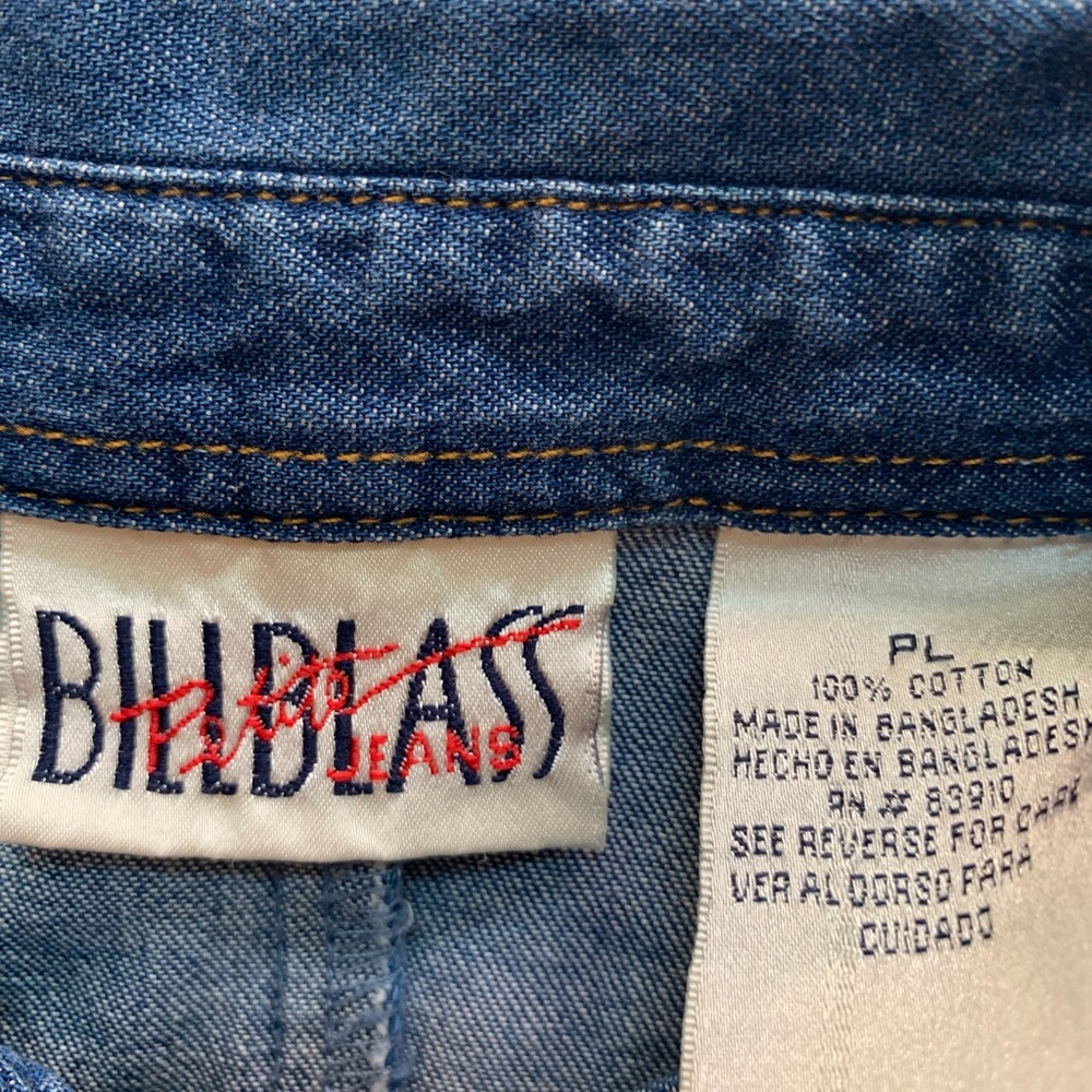 Bill Blass Jeans Jean Shirt, Size Petite Large - Picture 6 of 6